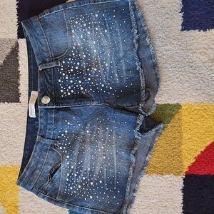 No Boundaries Denim Studded Women's Shorts Size 11